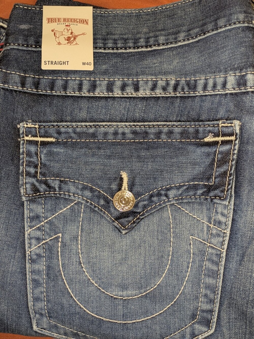 True Religion Straight Flap Jeans Tag - Natural SN Color
